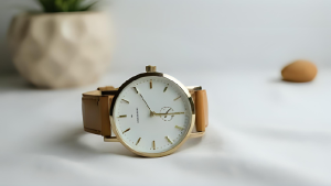 the right watch for an occasion is placed on a white table